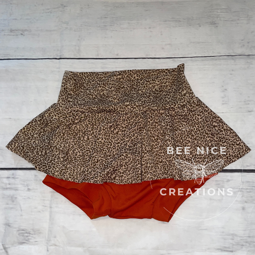 Cheetah inspired skirted bummies