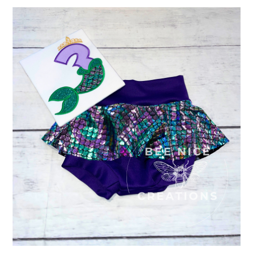 Mermaid Princess skirted bummies (OUTFIT)