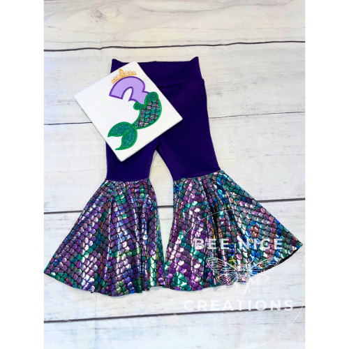 Mermaid Princess baby bell bottom (OUTFIT)